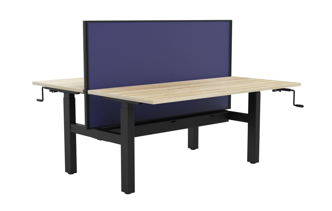 Agile Winder Height Adj Desk Double Sided with Studio 50 Screen